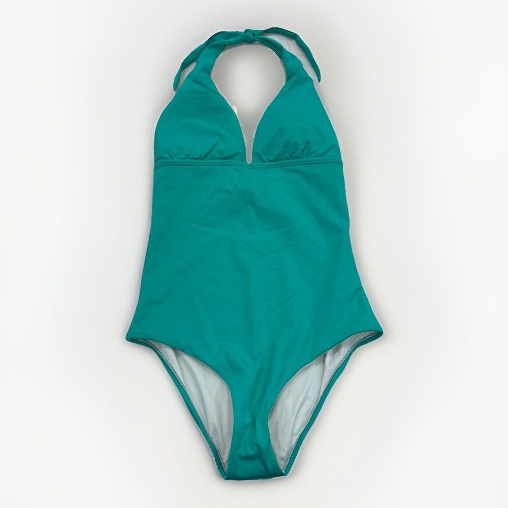 Onda De Mar Swimsuit Womens Size XS One Piece Blue Tie Neck NWT